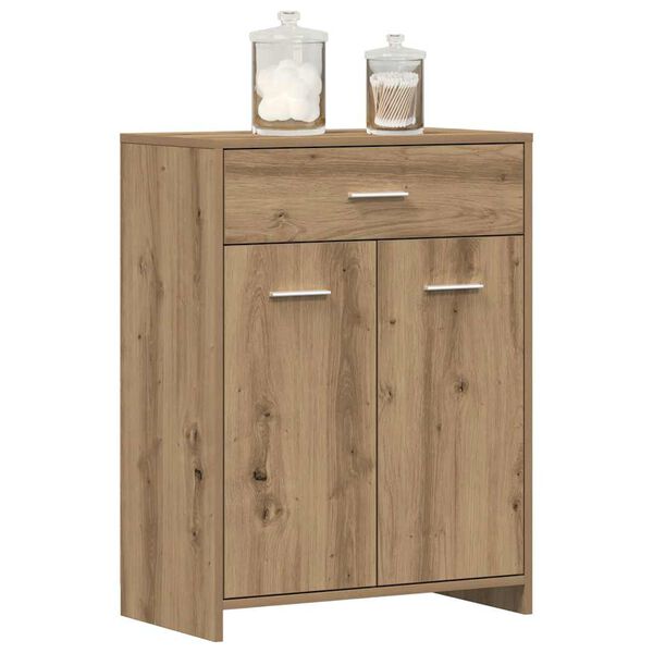 vidaXL Bathroom Cabinet Artisan Oak 60x33x80 cm Engineered Wood