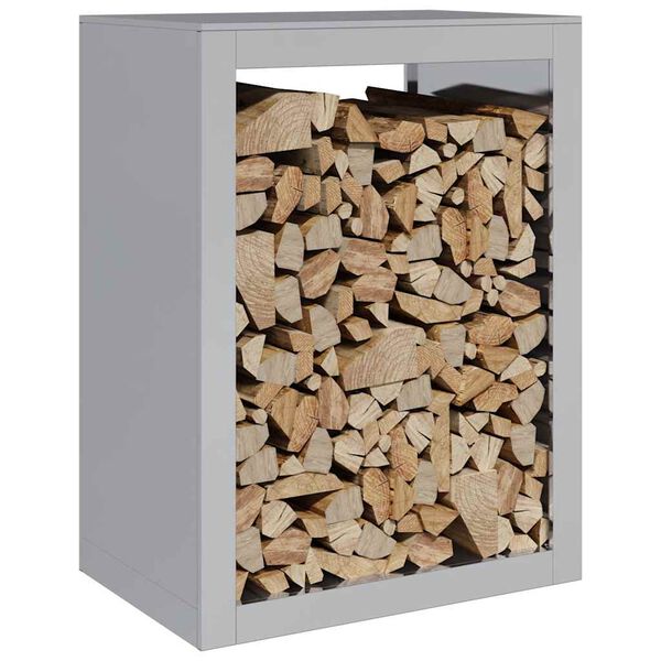 vidaXL Firewood Rack 60x40x80 cm Galvanised Steel