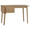 vidaXL Desk with 2 Drawers 110x52x75 cm Solid Wood Teak