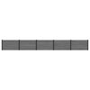 vidaXL Fence Panel 5 pcs WPC and Aluminium Grey