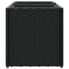 vidaXL Garden Planter with 2 Pots Black 72x30x32 cm Poly Rattan