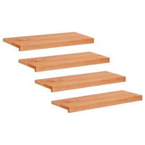 vidaXL Stair Treads 4 pcs 80 x 30 x 2 cm Varnish Solid Beech Wood