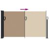 vidaXL Retractable Side Awning Taupe 120x600 cm