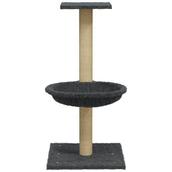 vidaXL Cat Tree with Sisal Scratching Post Dark Grey 74 cm