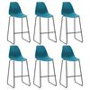 vidaXL Bar Stools 6 pcs Turquoise Plastic