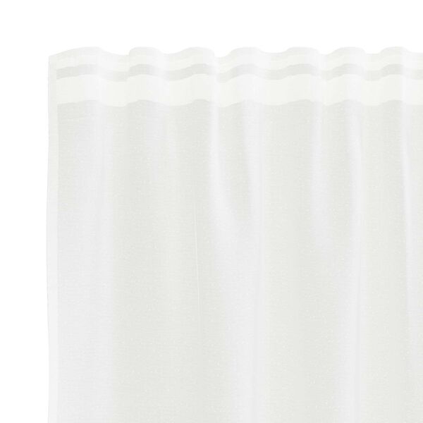 vidaXL Lace Curtain with Curtains Floral White 240 x 200 cm Polyester