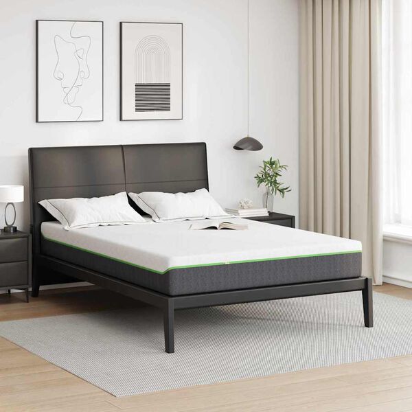 vidaXL Mattress White and Grey 140 x 200 cm Pocket Spring
