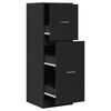 vidaXL Apothecary Cabinet Black 40x41x118 cm Engineered Wood