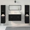 vidaXL Bathroom Furniture Set 4 pcs Black Oak Engineered Wood