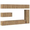 vidaXL 7 Piece TV Cabinet Set Wall-mounted Artisan Oak Engineered Wood
