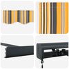 vidaXL Retractable Awning Multicolour 500 x 300 cm Fabric and Metal