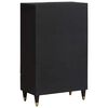 vidaXL Highboard with Drawer Black 60 x 33 x 100 cm Solid Mango Wood