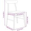vidaXL Dining Chair 2 pcs White and Natural Solid Wood