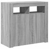 vidaXL Sideboard with LED Lights Grey Sonoma 80x35x75 cm