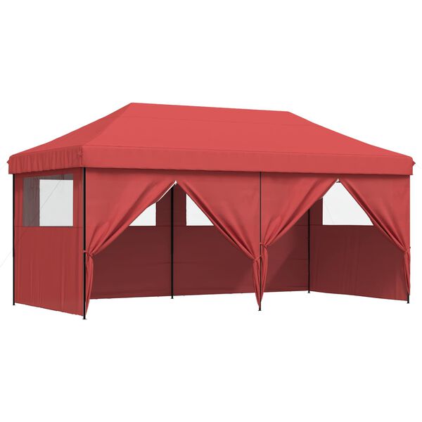 vidaXL Party Tent Folding Burgundy 292 x 580 x 315 cm Oxford Fabric