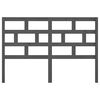 vidaXL Bed Headboard Grey 126x4x100 cm Solid Wood Pine