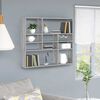 vidaXL Wall Shelf Grey Sonoma 90x16x78 cm Engineered Wood
