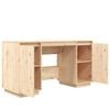 vidaXL Desk 140x50x75 cm Solid Wood Pine