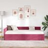 vidaXL Corner Bed Frame with Headboard Wine Red 90 cm x 200 cm Velvet