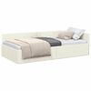 vidaXL Corner Bed Frame with Headboard Cream 90 cm x 190 cm Velvet
