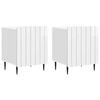 vidaXL Bedside Cabinet 2 pcs High Gloss White 43 x 34.5 x 52 cm