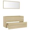 vidaXL 2 Piece Bathroom Furniture Set Sonoma Oak Engineered Wood