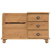 vidaXL Storage Bench ASKIM Brown 100 x 39 x 62 cm Solid Pine Wood