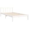 vidaXL Bed Frame without Mattress White 100x200 cm Solid Wood Pine