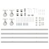 vidaXL Sliding Door Hardware Kit 200 cm Stainless Steel Silver