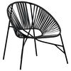 vidaXL Garden Chair Set 3 pcs Black Poly Rattan
