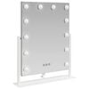 vidaXL LED Vanity Mirror White 44 x 10 x 53 cm Glass and Steel
