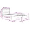 vidaXL Bed Frame without Mattress 75x190cm Small Single