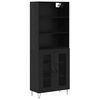 vidaXL Highboard 2 pcs Black Oak 69.5 x 34 x 180 cm