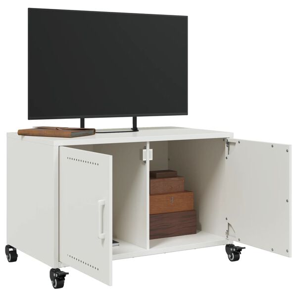 vidaXL TV Cabinet White 68x39x43.5 cm Steel