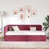 vidaXL Corner Bed Frame with Headboard Wine Red 90 x 200 cm Velvet