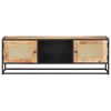 vidaXL TV Cabinet 120x30x40 cm Rough Mango Wood and Natural Cane