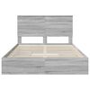 vidaXL Storage Bed Grey Sonoma 140 x 200 cm Engineered Wood