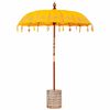 vidaXL Balinese Parasol with Base Yellow 185 x 185 x 260 cm