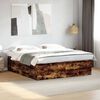 vidaXL Bed Frame without Mattress Smoked Oak 200x200 cm