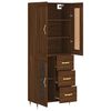 vidaXL Highboard Brown Oak 69.5x34x180 cm Engineered Wood