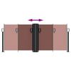 vidaXL Retractable Side Awning Brown 100x1000 cm