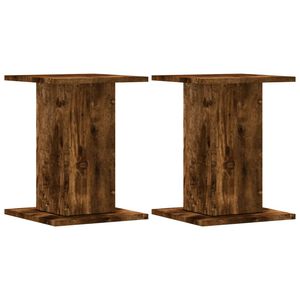 vidaXL Plant Stands 2 pcs Smoked Oak 30x30x40 cm Engineered Wood