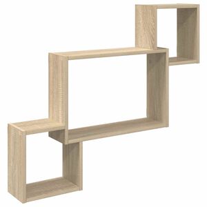 vidaXL Wall Shelf Wall-Mounted Sonoma Oak 91.5 x 15 x 76 cm