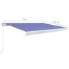 vidaXL Manual Cassette Awning 300x250 cm Blue and White
