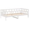 vidaXL Day Bed without Mattress White Solid Wood Pine 80x200 cm