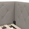 vidaXL Corner Bed Frame with Headboard Taupe 90 x 190 cm Fabric