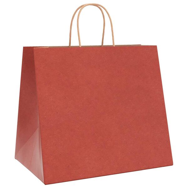 vidaXL Paper Bags 250 pcs with Handles Red 32x22x28 cm