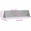 vidaXL Chicken Cage Silver 215 x 55 x 55 cm Galvanised Steel