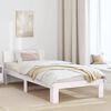 vidaXL Bed Frame with Headboard White 100 x 200 cm Solid Pine Wood