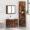vidaXL 3 Piece Bathroom Furniture Set Smoked Oak Engineered Wood